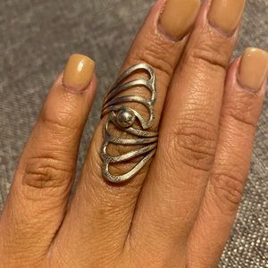 Sterling silver butterfly ring size 7-7.5